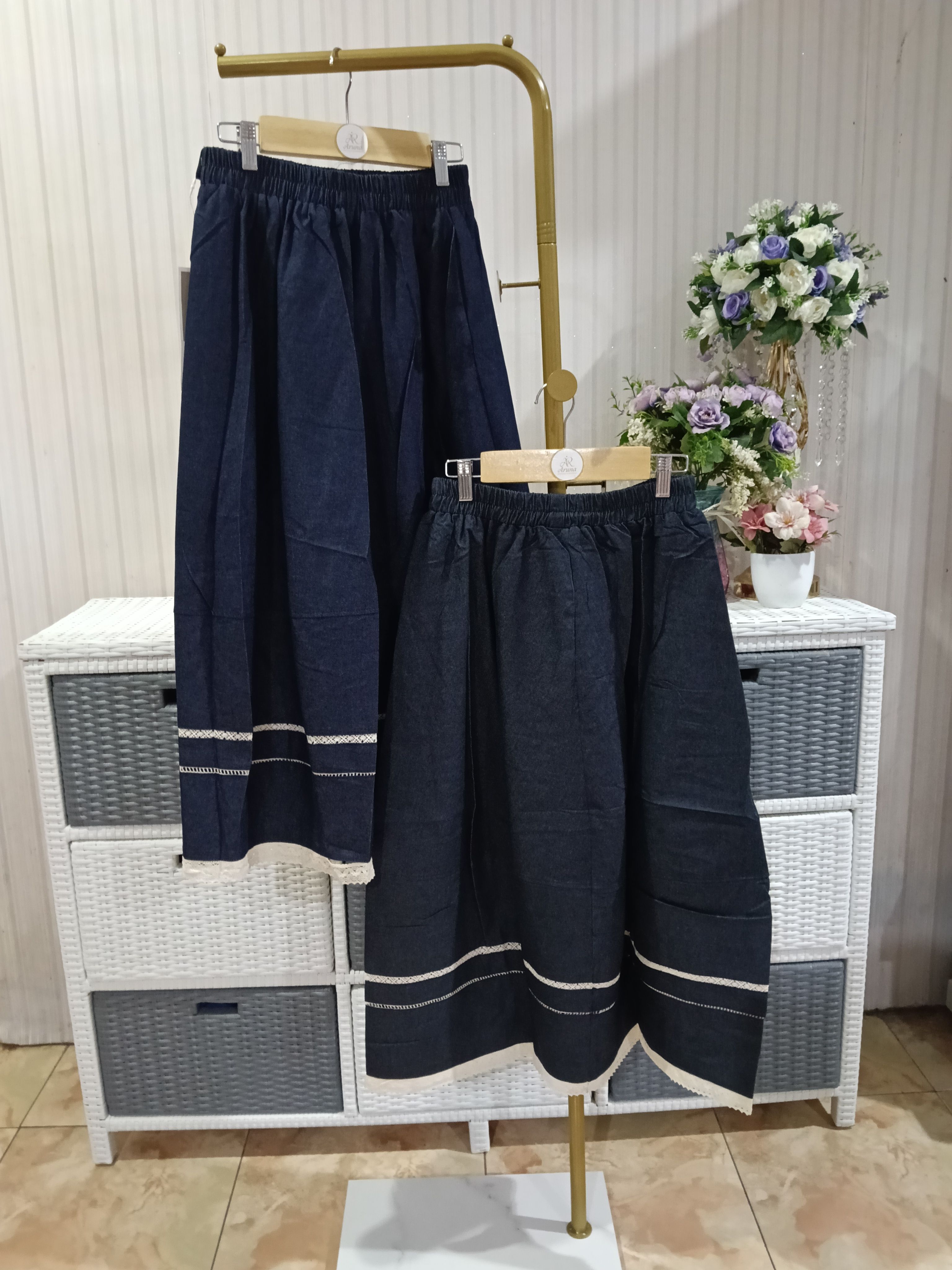 Rok jeans renda